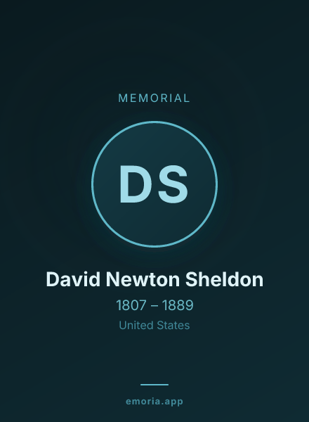 Memorial portrait of David Newton Sheldon