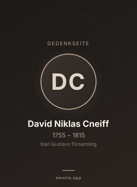 Gedenkportrait von David Niklas Cneiff