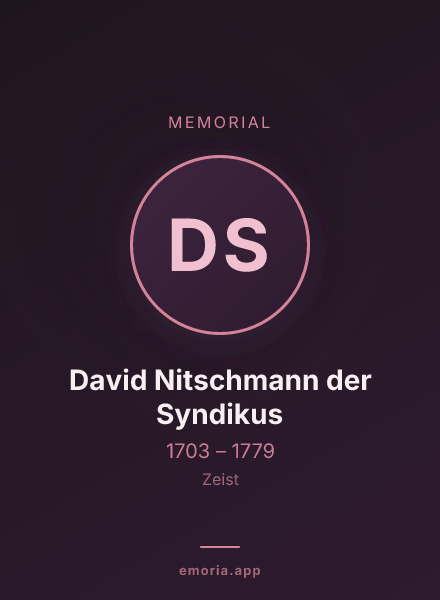 Memorial portrait of David Nitschmann der Syndikus
