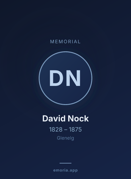 Memorial portrait of David Nock