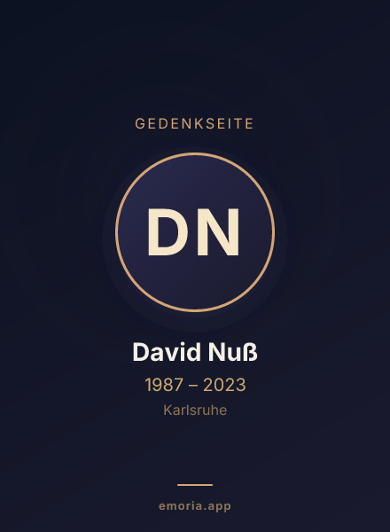 Gedenkportrait von David Nuß