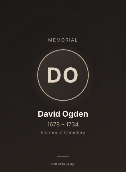 Memorial portrait of David Ogden