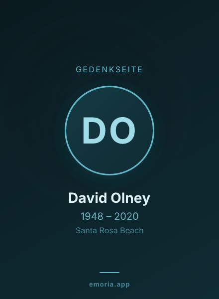 Gedenkportrait von David Olney