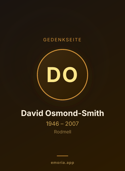 Gedenkportrait von David Osmond-Smith