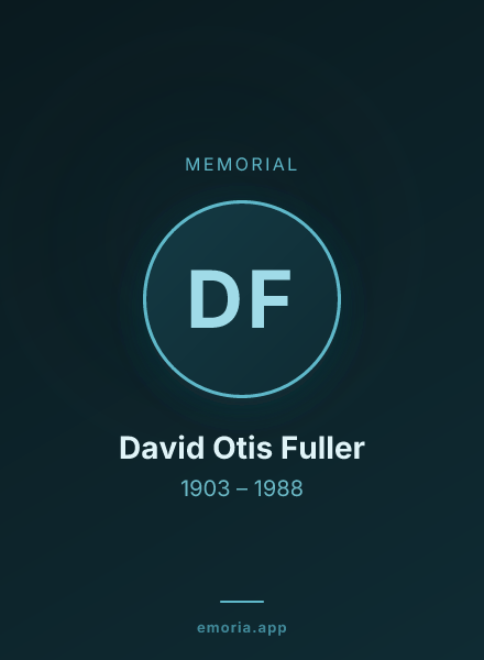Memorial portrait of David Otis Fuller