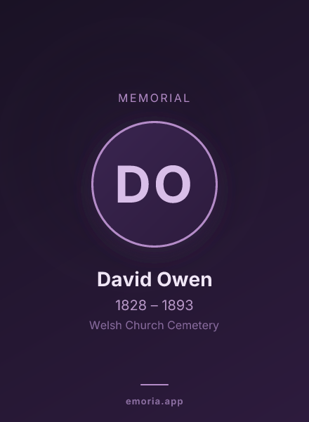 Memorial portrait of David Owen