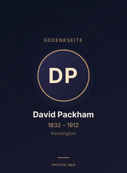 Gedenkportrait von David Packham
