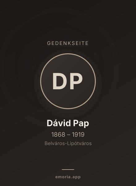 Gedenkportrait von Dávid Pap