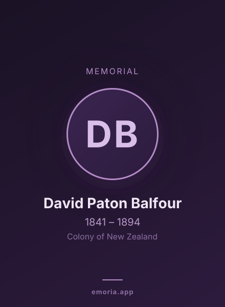 Memorial portrait of David Paton Balfour