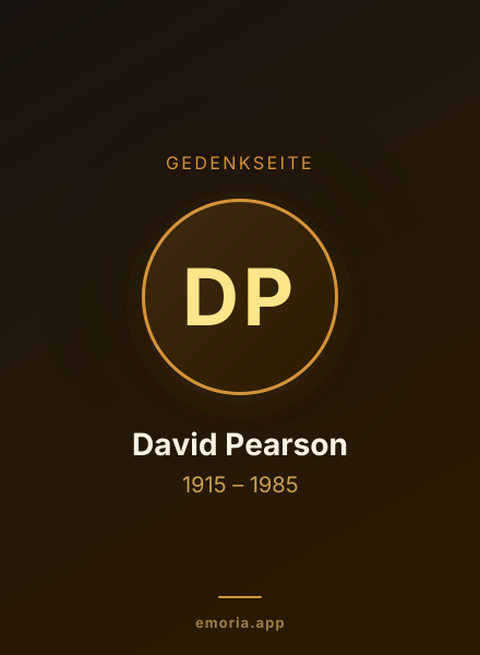 Gedenkportrait von David Pearson