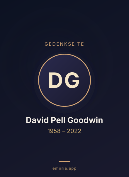 Gedenkportrait von David Pell Goodwin
