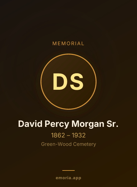 Memorial portrait of David Percy Morgan Sr.