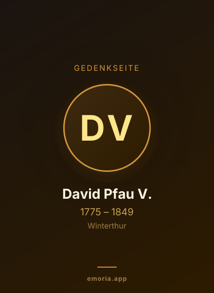 Gedenkportrait von David Pfau V.