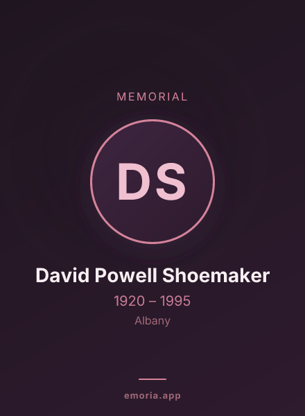 Memorial portrait of David Powell Shoemaker