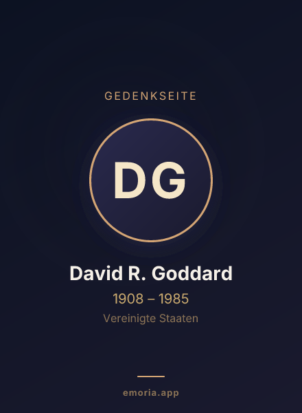 Gedenkportrait von David R. Goddard