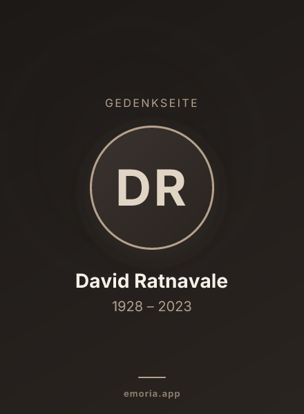 Gedenkportrait von David Ratnavale