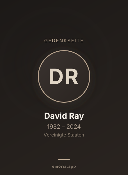 Gedenkportrait von David Ray