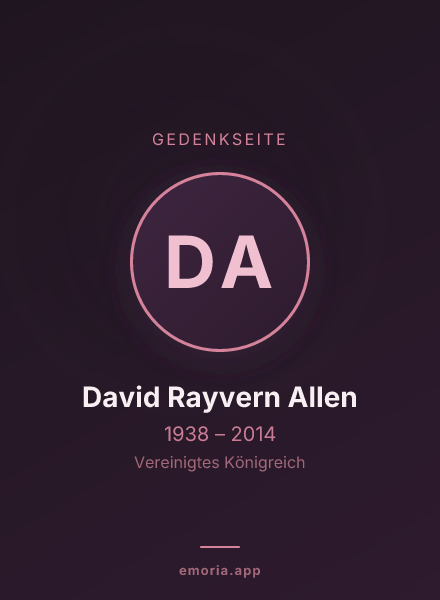Gedenkportrait von David Rayvern Allen