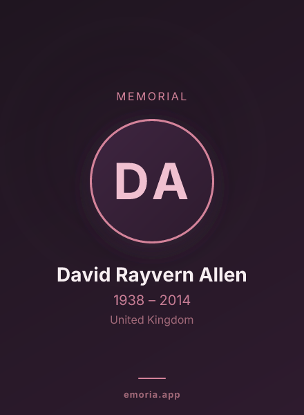 Memorial portrait of David Rayvern Allen