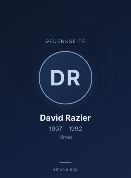 Gedenkportrait von David Razier