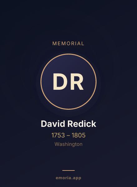 Memorial portrait of David Redick