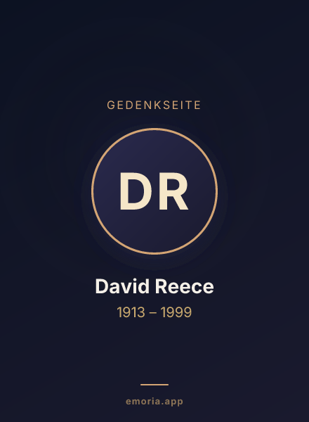Gedenkportrait von David Reece