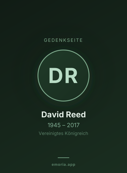 Gedenkportrait von David Reed