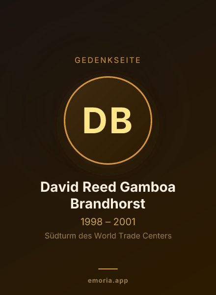 Gedenkportrait von David Reed Gamboa Brandhorst