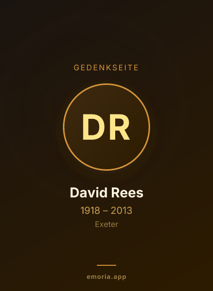 Gedenkportrait von David Rees