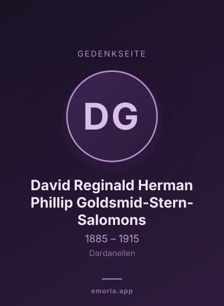 Gedenkportrait von David Reginald Herman Phillip Goldsmid-Stern-Salomons