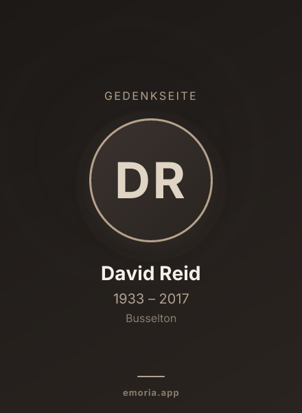 Gedenkportrait von David Reid