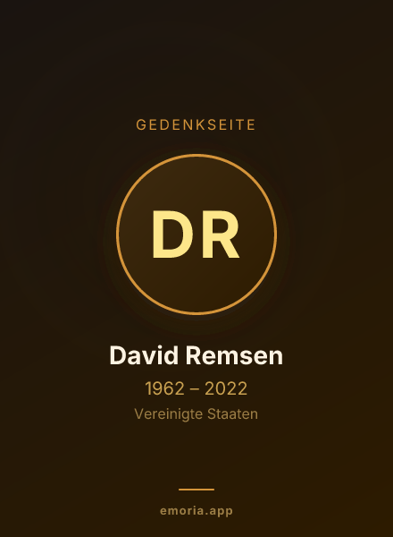 Gedenkportrait von David Remsen