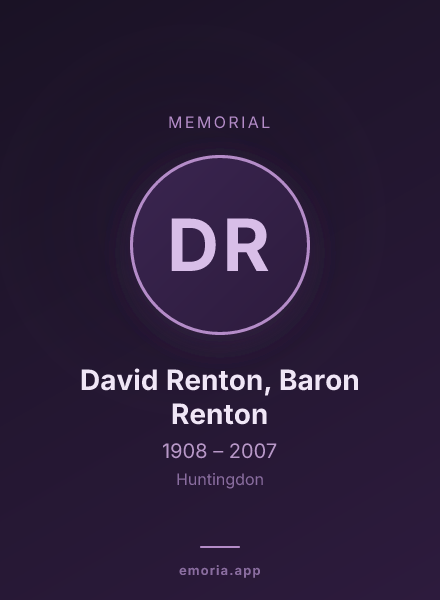 Memorial portrait of David Renton, Baron Renton