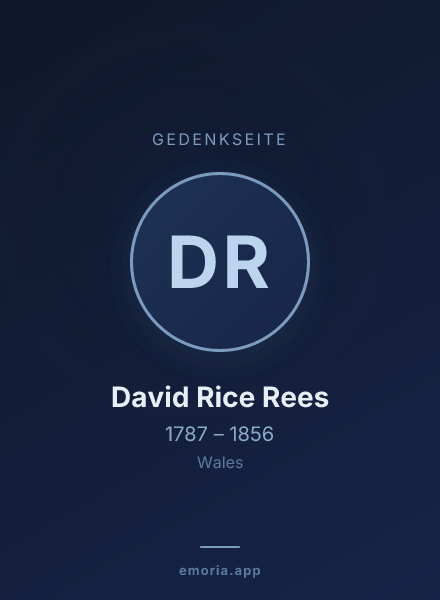Gedenkportrait von David Rice Rees