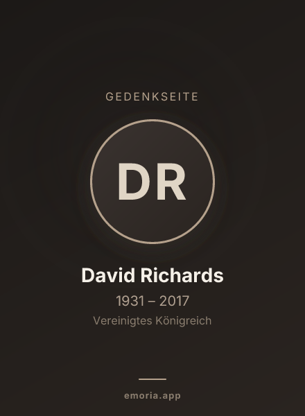 Gedenkportrait von David Richards