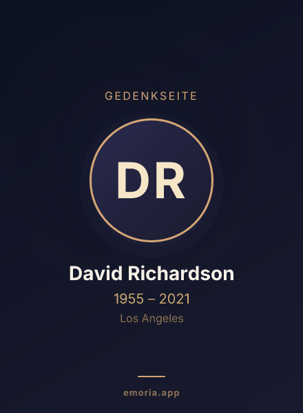 Gedenkportrait von David Richardson