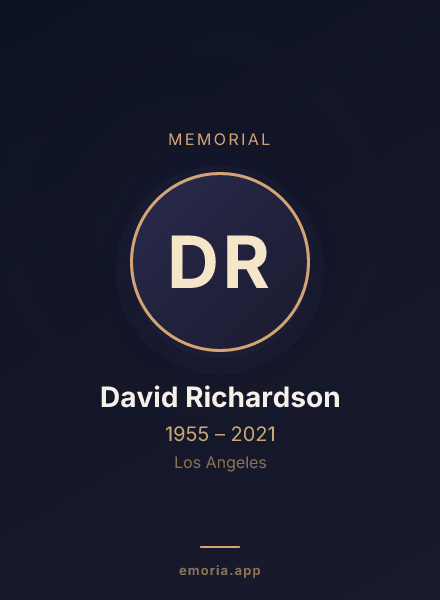 Memorial portrait of David Richardson
