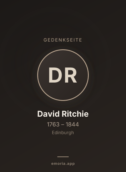 Gedenkportrait von David Ritchie