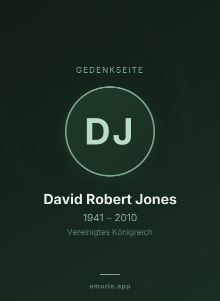 Gedenkportrait von David Robert Jones