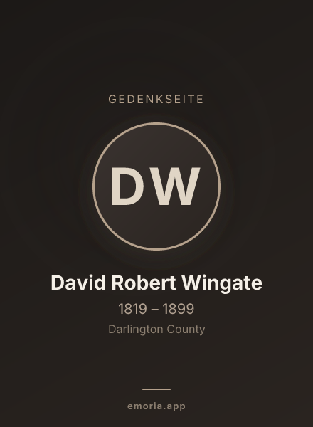 Gedenkportrait von David Robert Wingate