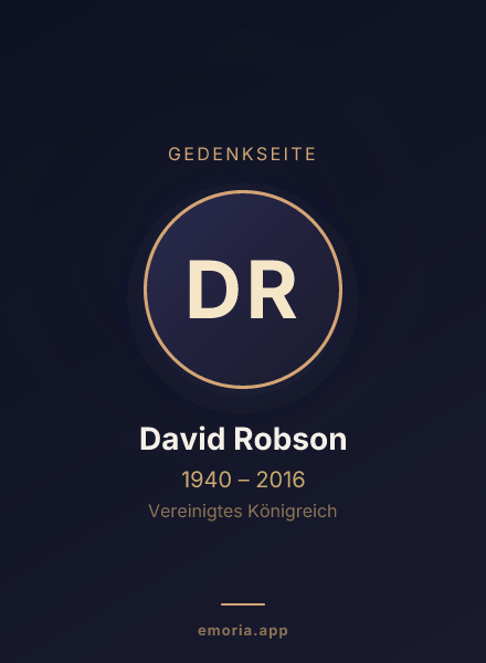 Gedenkportrait von David Robson