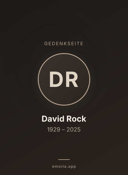 Gedenkportrait von David Rock
