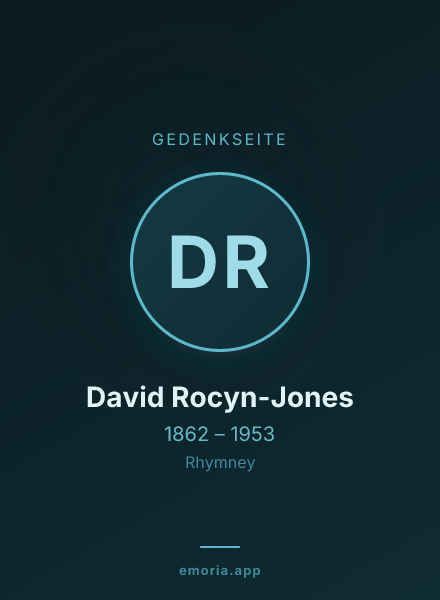 Gedenkportrait von David Rocyn-Jones