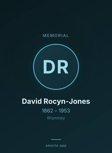 Memorial portrait of David Rocyn-Jones