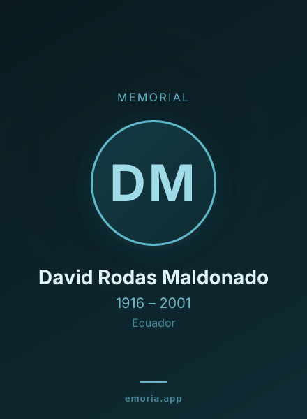 Memorial portrait of David Rodas Maldonado