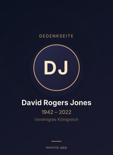 Gedenkportrait von David Rogers Jones