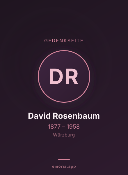 Gedenkportrait von David Rosenbaum