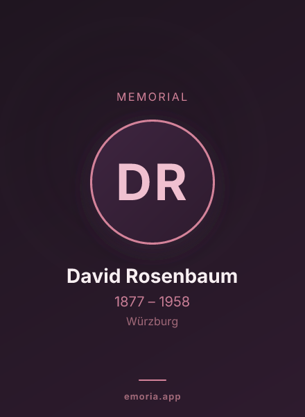 Memorial portrait of David Rosenbaum