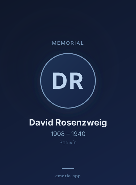 Memorial portrait of David Rosenzweig