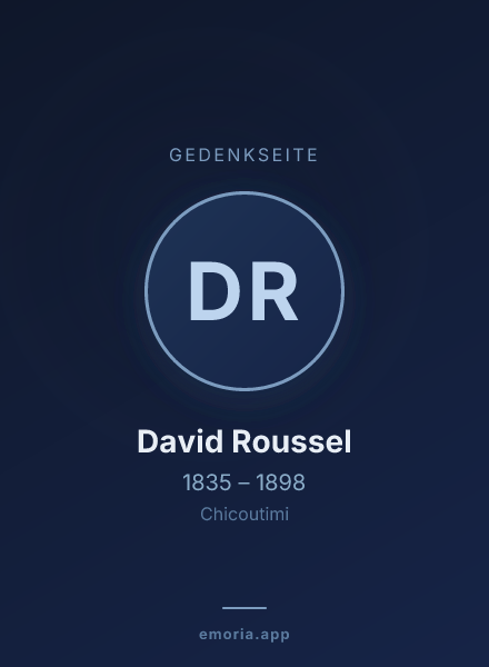 Gedenkportrait von David Roussel